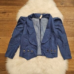 Vintage Stylish Blue Women's Jacket